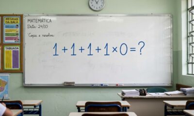 Parece uma conta básica, mas muita gente esquece uma regra: 1 + 1 + 1 + 1 × 0
