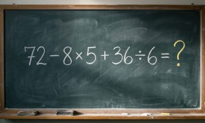 72 − 8 × 5 + 36 ÷ 6 parece uma conta de criança, mas um detalhe aprendido na escola pode mudar completamente o resultado