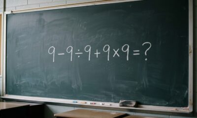Uma regra aprendida na escola decide o resultado de 9 − 9 ÷ 9 + 9 × 9