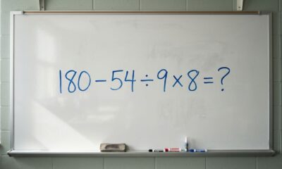 Não faça a primeira conta que aparece: 180 − 54 ÷ 9 × 8 exige uma regra esquecida por muitos