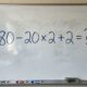 Não precisa de calculadora, apenas lembrar uma regra: 80 − 20 × 2 + 2
