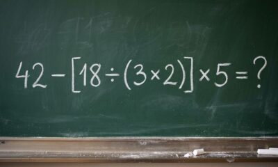 Quem lembra das contas com colchetes consegue resolver 42 − [18 ÷ (3 × 2)] × 5 sem calculadora?