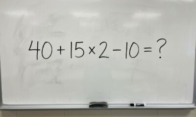 Quase todo mundo consegue fazer as contas, o desafio é saber qual fazer primeiro: quanto é 40 + 15 × 2 − 10?