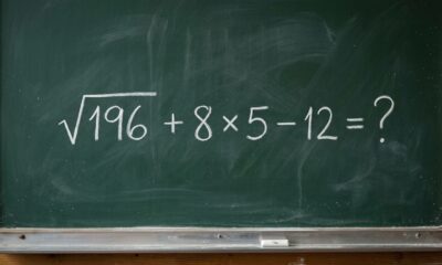 Resolva √196 + 8 × 5 − 12 sem calculadora: a conta parece difícil à primeira vista, mas o maior perigo não está na raiz quadrada