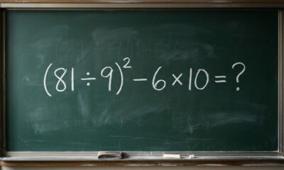 Quem decorava a tabuada na escola consegue encontrar o resultado de (81 ÷ 9)² − 6 × 10 sem fazer rascunho?