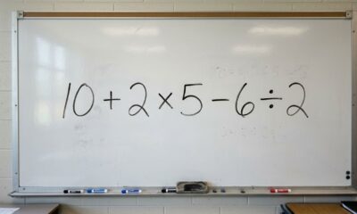Resolva 10 + 2 × 5 − 6 ÷ 2 sem calculadora: a maioria dos adultos erra no segundo passo porque esquece uma regra aprendida na escola