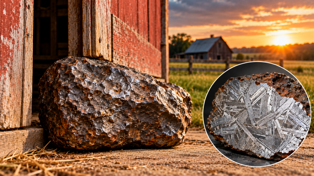 Rocha espacial de 10 kg foi usada como peso de porta por décadas em uma fazenda nos Estados Unidos até pesquisadores descobrirem que ela era um raro meteorito