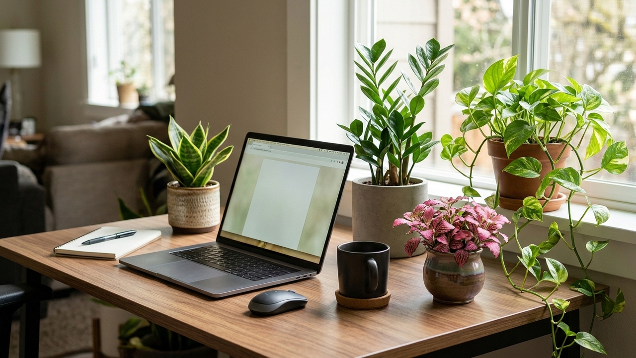 Adeus cansaço visual no trabalho: como criar um microclima com plantas na mesa para renovar o oxigênio e aumentar o foco diário