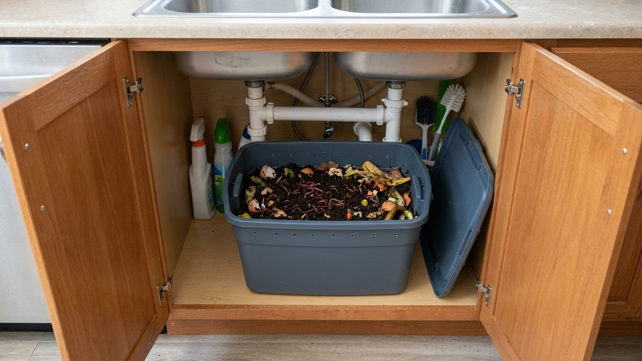 Como montar um minicomposteiro sem cheiro debaixo da pia: o passo a passo com potes plásticos para reciclar resíduos no apartamento