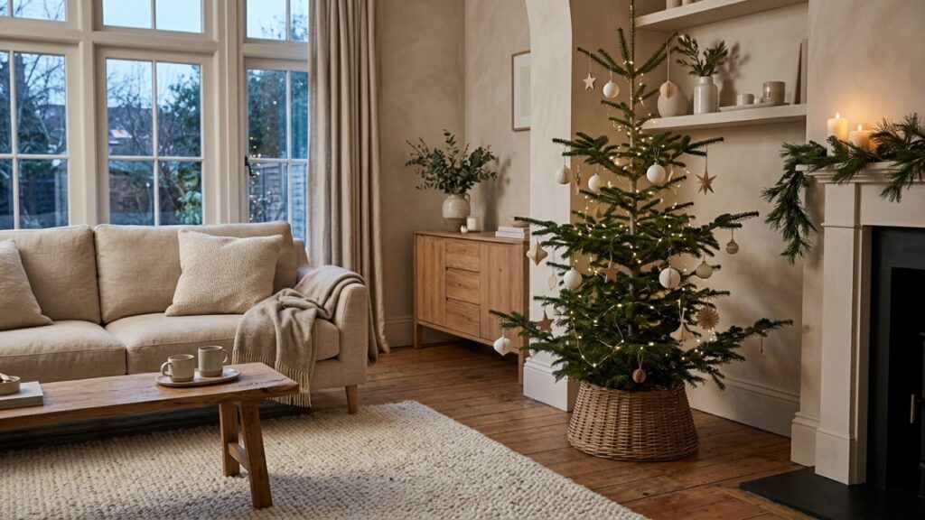 Adeus à árvore de Natal tradicional cheia de enfeites: decoração minimalista ganha espaço com luzes quentes, tons neutros e poucos enfeites para deixar a casa mais elegante