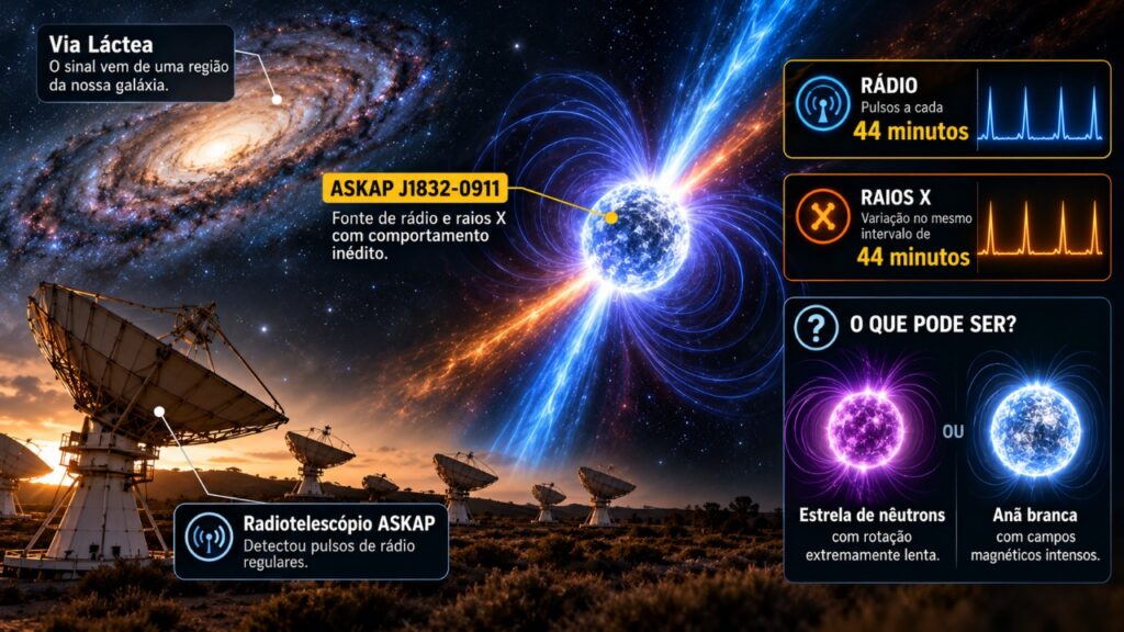 Um sinal de rádio diferente de tudo o que se conhece foi descoberto na Galáxia Via Láctea