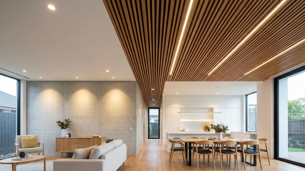 Forro de gesso, madeira ou PVC: o guia prático de durabilidade, manutenção e iluminação embutida para escolher o melhor teto da casa