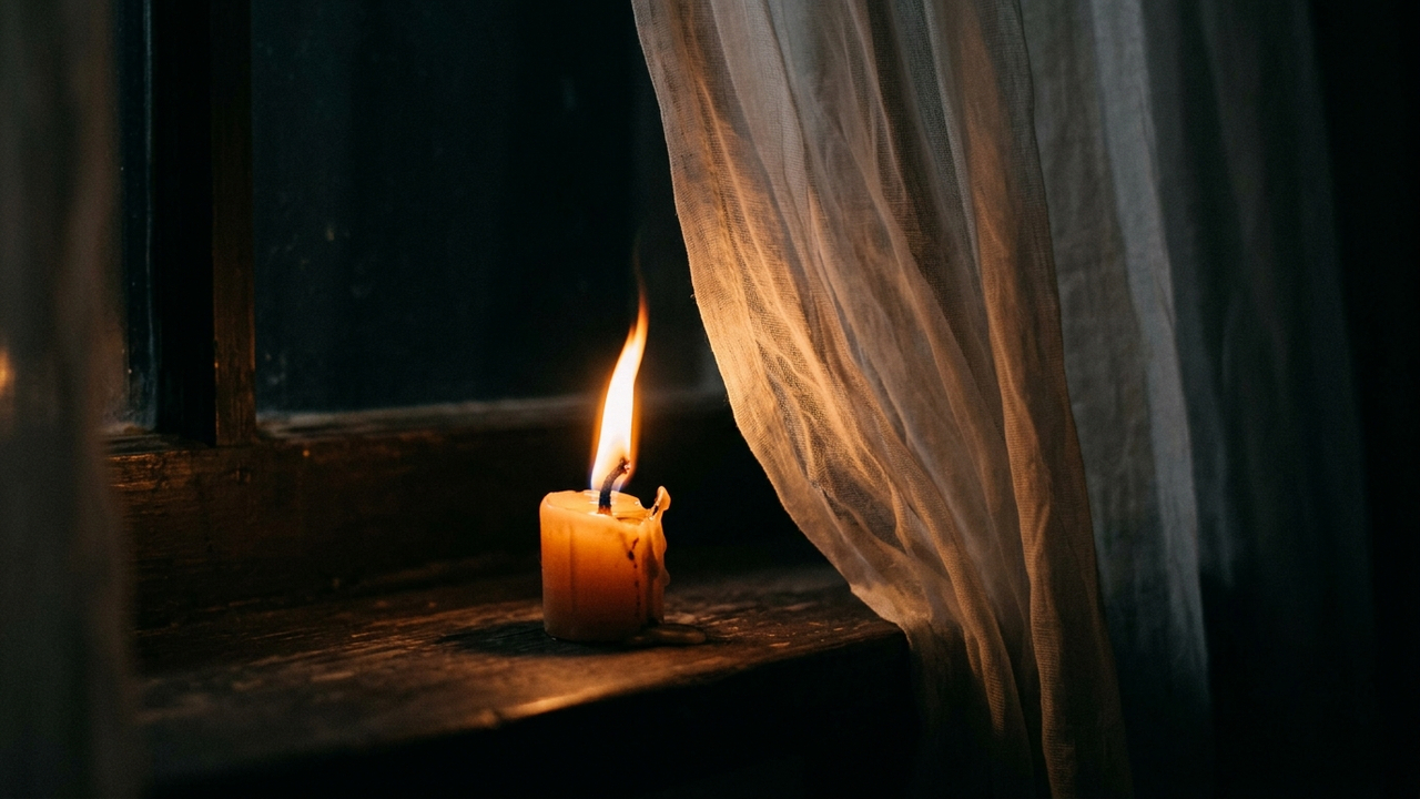 Moradora deixa vela acesa para Nossa Senhora a noite toda e bombeiros explicam o risco de deixar a chama perto de cortina