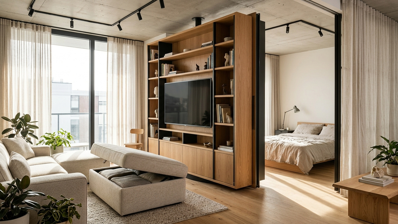 Móveis multifuncionais para studios e lofts: as opções inteligentes que economizam espaço e transformam ambientes compactos