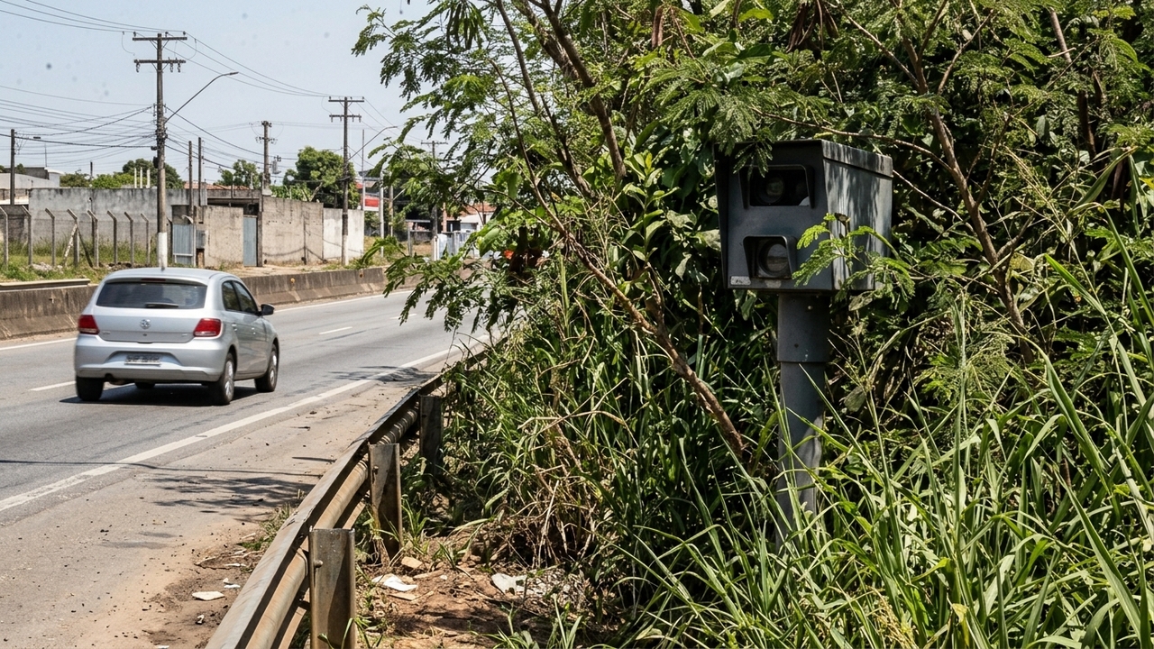 Condutor é multado por radar oculto sem placa indicativa de velocidade máxima na rodovia e Justiça anula a infração por quebra de regra