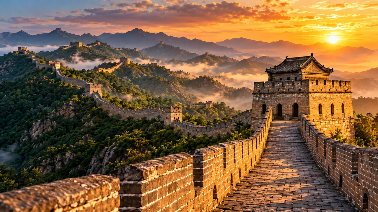 Construída por volta de 300 a.C., a Grande Muralha da China atravessou mais de 2.000 anos de história, recebeu novas fortificações durante diferentes dinastias e manteve seus grandes trechos de muralha como uma das principais marcas da China antiga