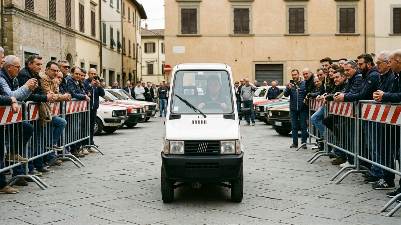 Fiat Panda de 1993 é cortado ao meio, fica com apenas 50,2 cm de largura e entra para o Guinness como o carro dirigível mais estreito do mundo