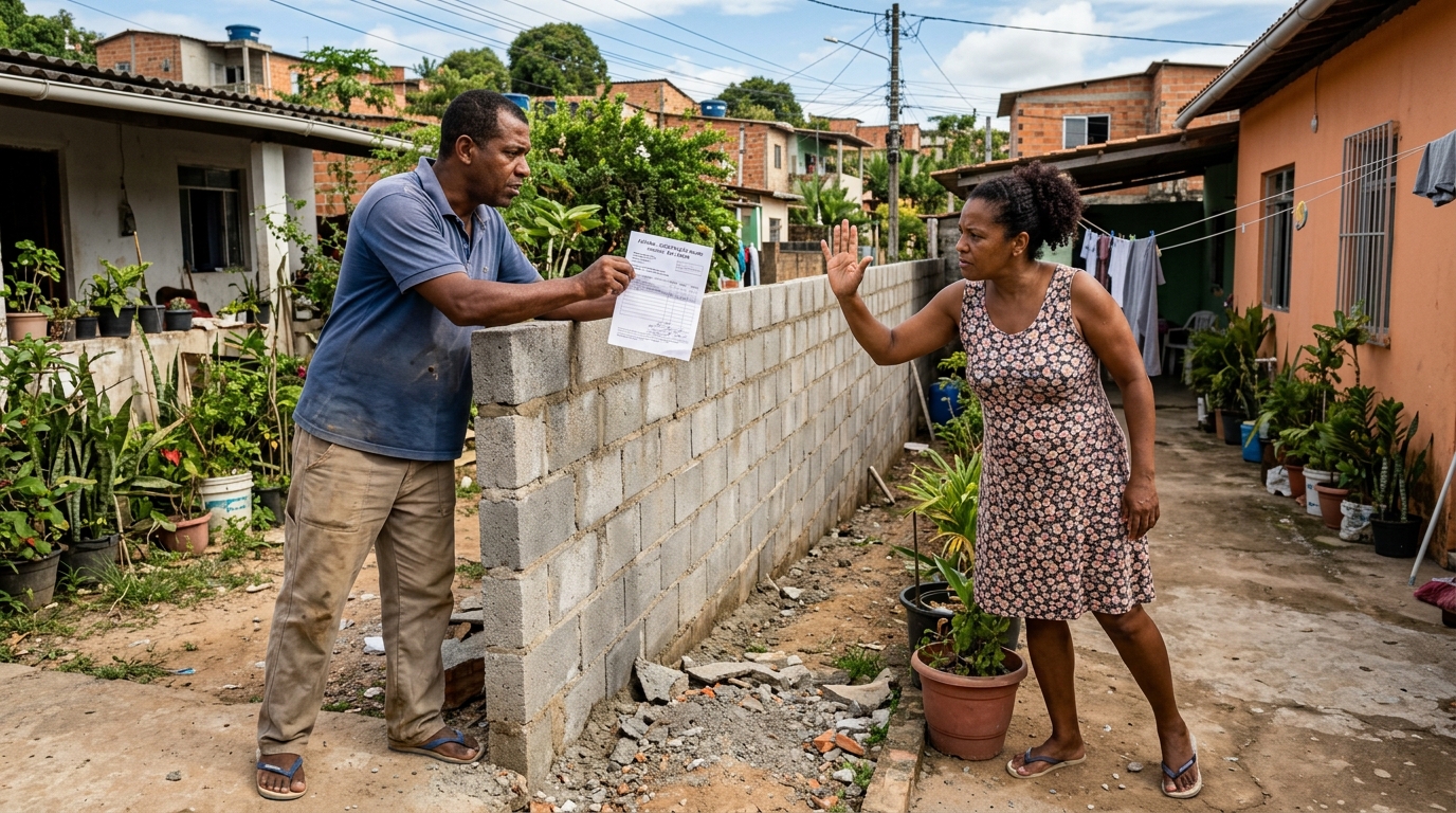 Vizinho se recusa a dividir o custo do muro novo e a lei pode obrigá-lo a pagar metade