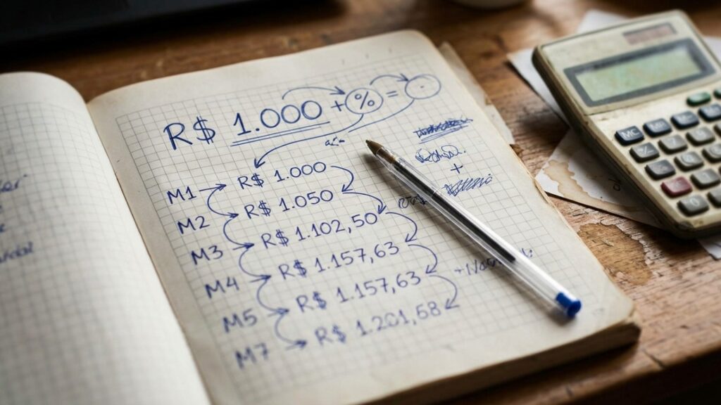 Quanto rende R$ 1.000 na poupança em 12 meses com a regra atual e por que o ganho final costuma ser diferente do que muita gente espera