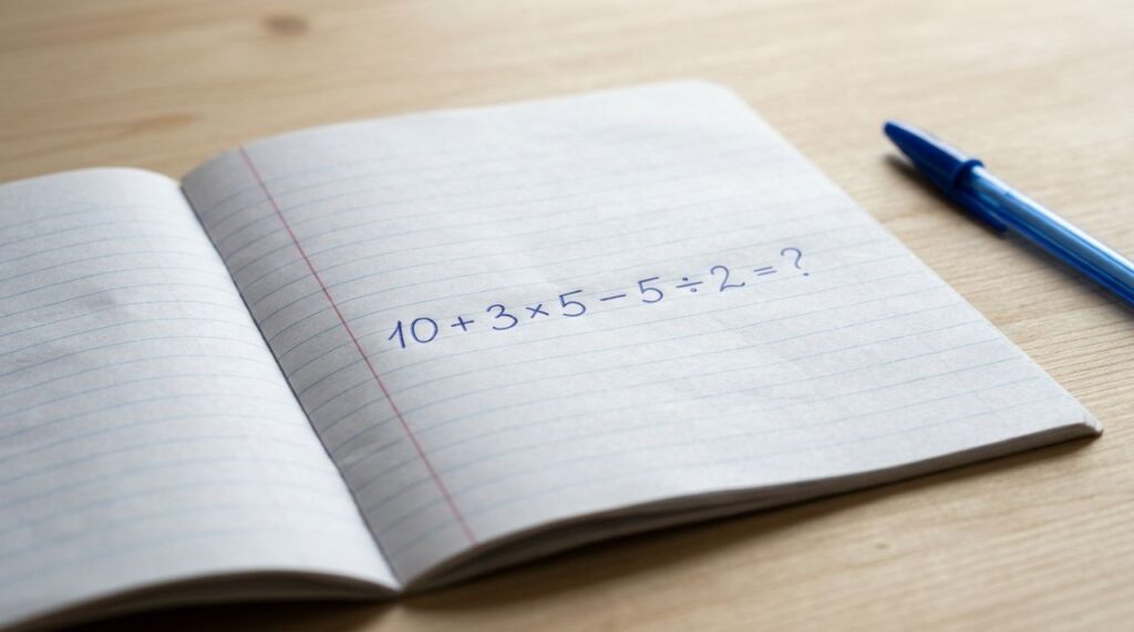 Resolva 10+ 3 × 5 − 5 ÷ 2 sem calculadora: a maioria dos adultos erra no segundo passo porque esquece uma regra aprendida na escola
