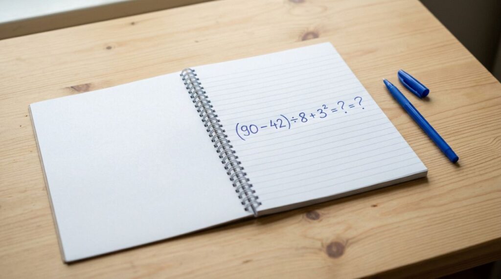 Quem estudou matemática nos anos 80 consegue resolver (90 − 42) ÷ 8 + 3² sem recorrer à calculadora?