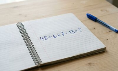 Você tem 20 segundos para resolver 48 ÷ 6 × 7 − 13 e provar que ainda lembra de uma regra matemática que muita gente confunde