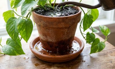 O erro comum na rega diária que você comete achando que está ajudando e que sufoca as raízes da planta de vaso aos poucos
