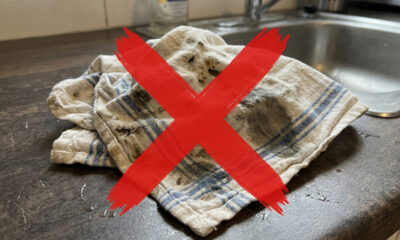 O perigo invisível de usar o mesmo pano de prato por mais de dois dias: o erro comum na cozinha que espalha bactérias pela casa