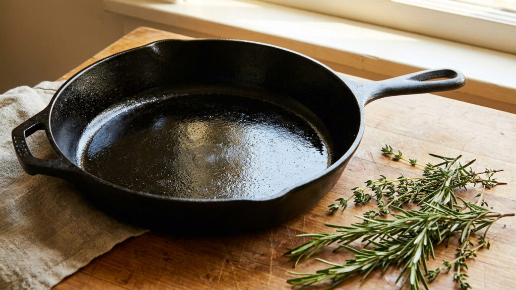 O segredo simples dos chefs para curar panelas de ferro fundido no forno e criar uma camada antiaderente natural que não gruda nada