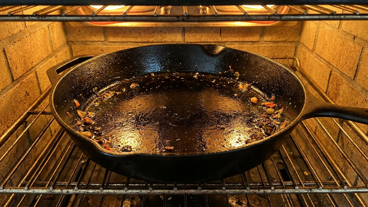 O segredo simples dos chefs para curar panelas de ferro fundido no forno e criar uma camada antiaderente natural que não gruda nada