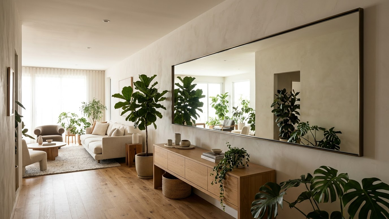 O truque dos espelhos na decoração: onde posicioná-los na parede para dar a ilusão de que o cômodo é duas vezes maior