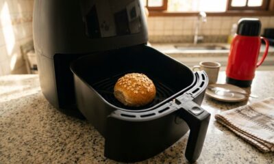 Pãozinho de airfryer com 3 ingredientes e pronto em 5 minutos: receita fácil para o café da manhã