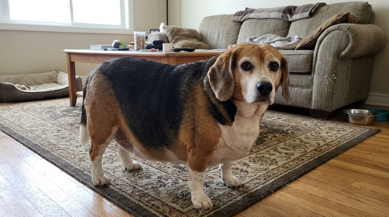 Homem vê foto de um beagle de 33 quilos e acredita que foi criada por inteligência artificial, até conhecer o cachorro pessoalmente e descobrir que ele era real