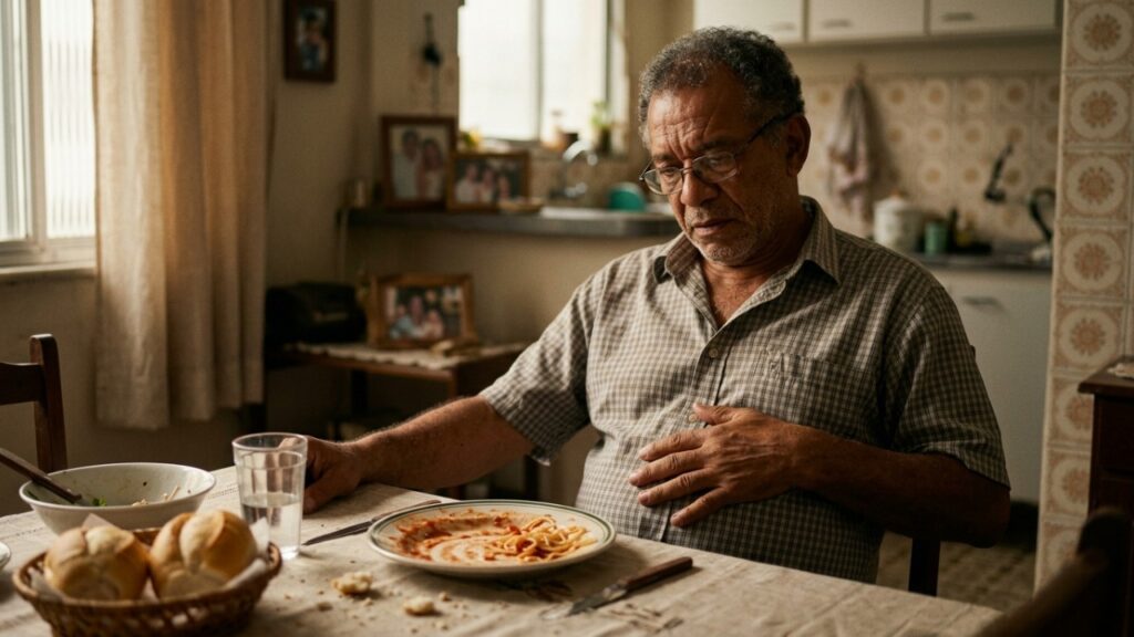 Especialistas explicam: “Depois dos 60, o inchaço após comer pão ou macarrão pode não estar ligado ao glúten, mas aos fructanos e ao funcionamento mais lento do intestino”
