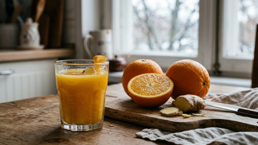 Laranja e gengibre no liquidificador: para que serve a mistura e por que a combinação virou tão comum nos dias frios