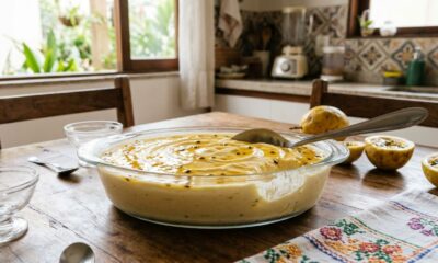 Misturar leite condensado com creme de leite e suco de maracujá por 2 minutos: para que serve o creme que fica aerado e vira uma sobremesa irresistível