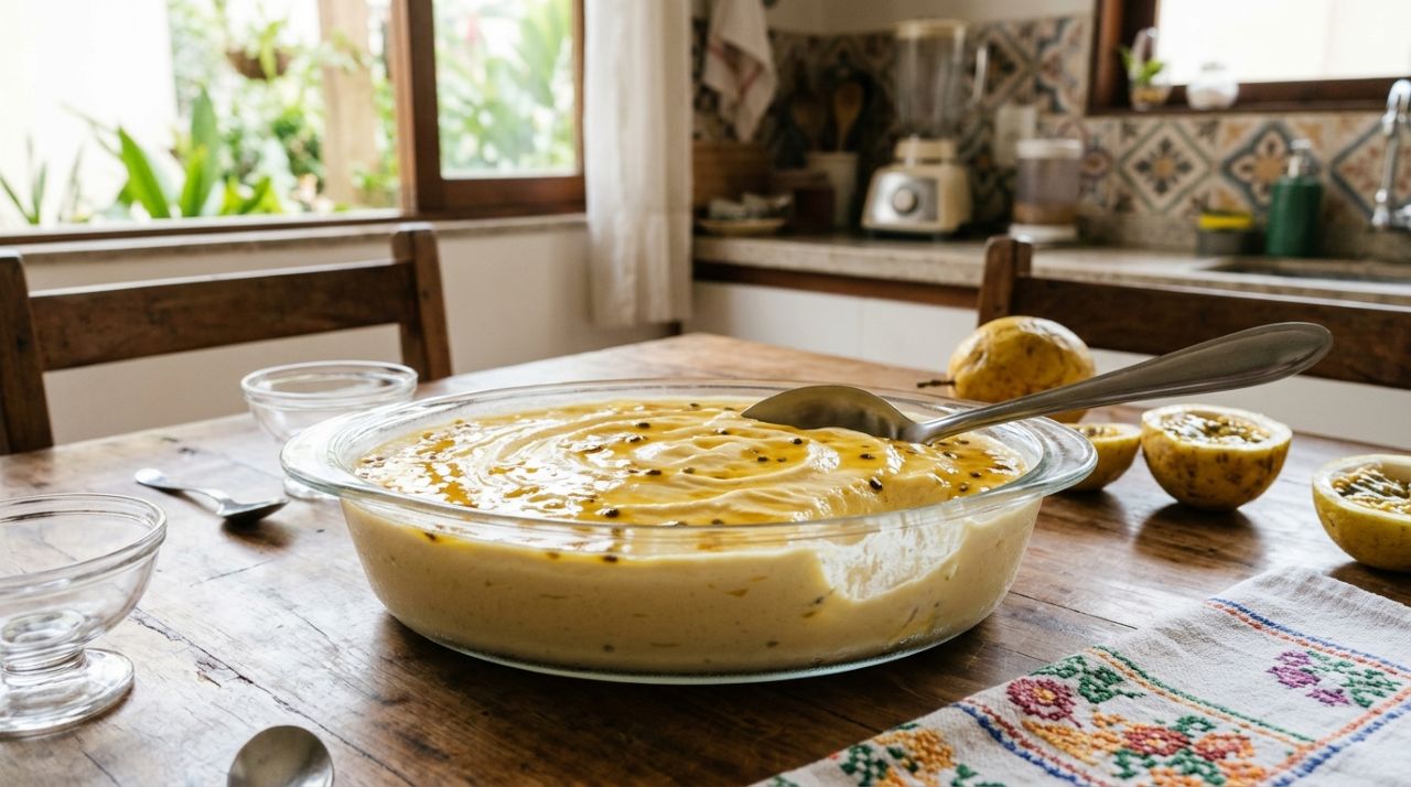 Misturar leite condensado com creme de leite e suco de maracujá por 2 minutos: para que serve o creme que fica aerado e vira uma sobremesa irresistível