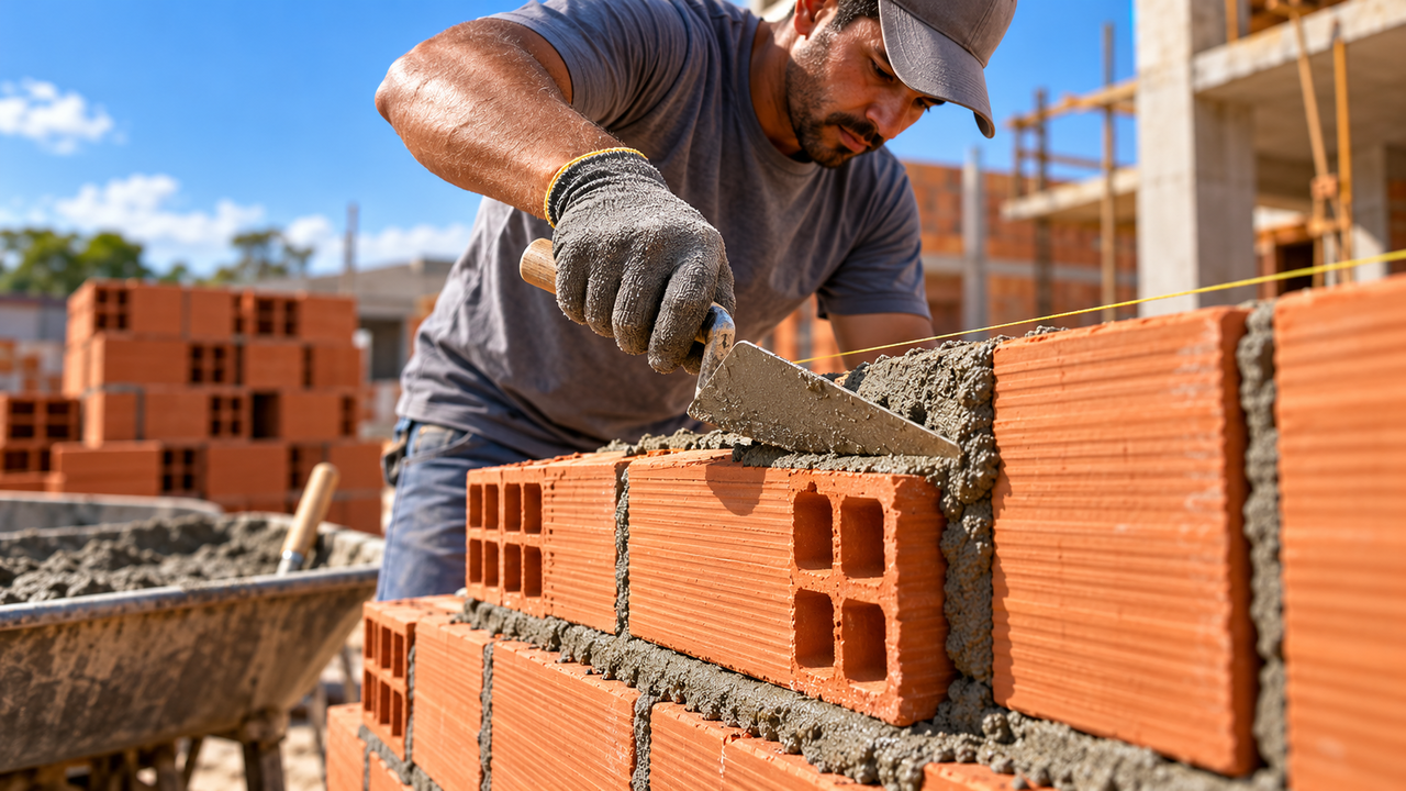 Ajudante de pedreiro de 17 anos desafiou os métodos tradicionais da construção, reorganizou ferramentas e materiais no canteiro e conseguiu reduzir de 18 para 4,5 movimentos por tijolo em uma mudança surpreendente
