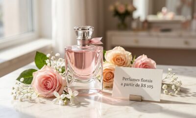 6 perfumes florais baratinhos a partir de R$ 100 que deixam um rastro de delicadeza e elegância por onde você passa e são opções para ficar cheirosa sem gastar uma fortuna
