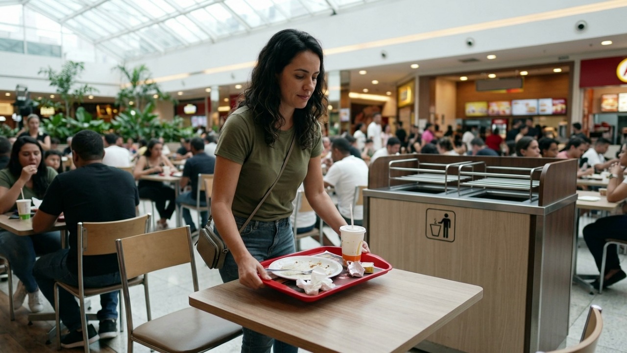 Segundo a psicologia, quem recolhe pratos e bandejas depois de comer no shopping pode não estar apenas seguindo uma regra de educação, mas assumindo parte do cuidado com o espaço coletivo