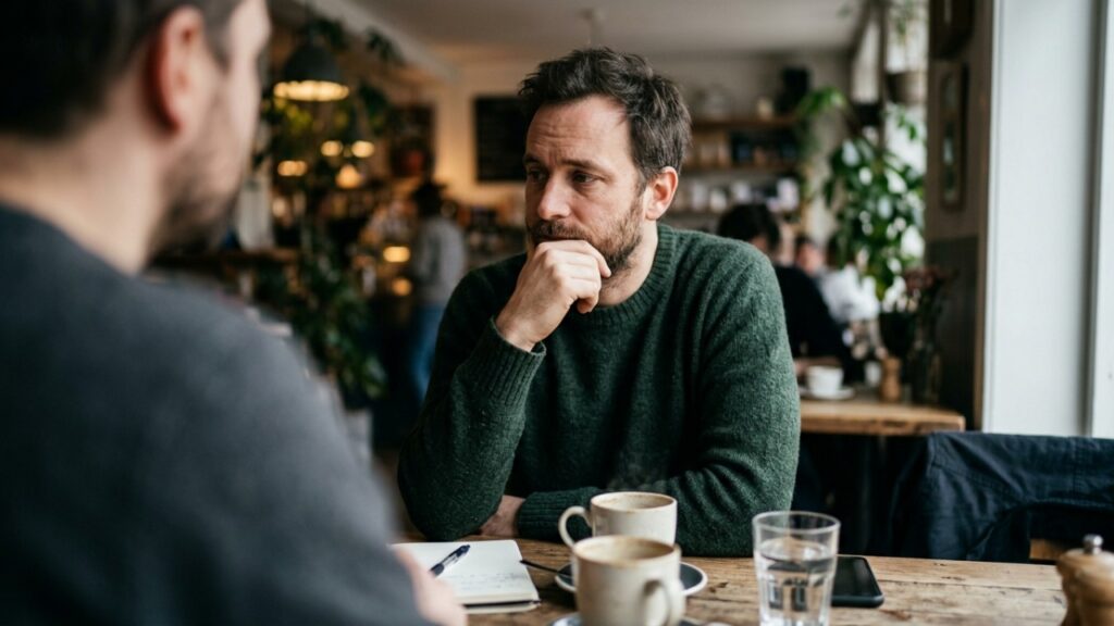 Especialistas em psicologia explicam: “Quem desvia o olhar enquanto conversa pode não estar apenas com vergonha, mas tentando reduzir a carga mental para pensar melhor na resposta”