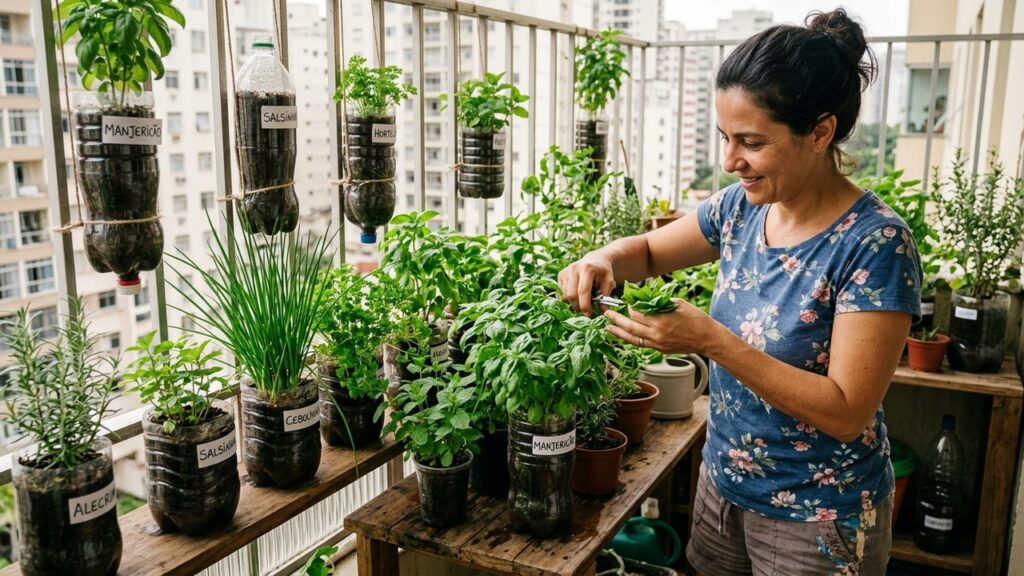 ua cozinha pode ter temperos frescos mesmo com pouco espaço