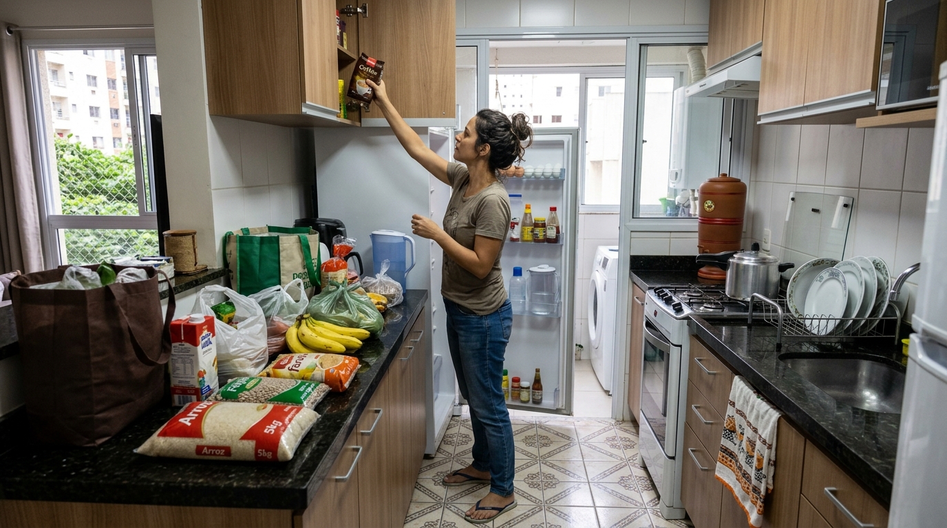 Psicologia explica: quem guarda as compras do mercado assim que chega em casa pode estar tentando evitar uma sensação que poucos percebem