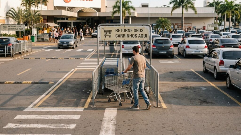 A psicologia sugere que devolver o carrinho do supermercado pode refletir mais do que organização, envolvendo cooperação, responsabilidade e respeito por pequenas regras coletivas