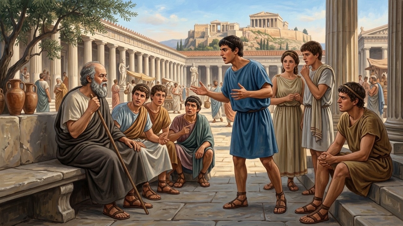 Sócrates sobre juventude e disciplina: “As crianças de hoje são tiranas, contradizem os pais, devoram a comida e tiranizam os professores.” Uma reflexão sobre por que adultos de diferentes épocas costumam enxergar os mais jovens como menos respeitosos
