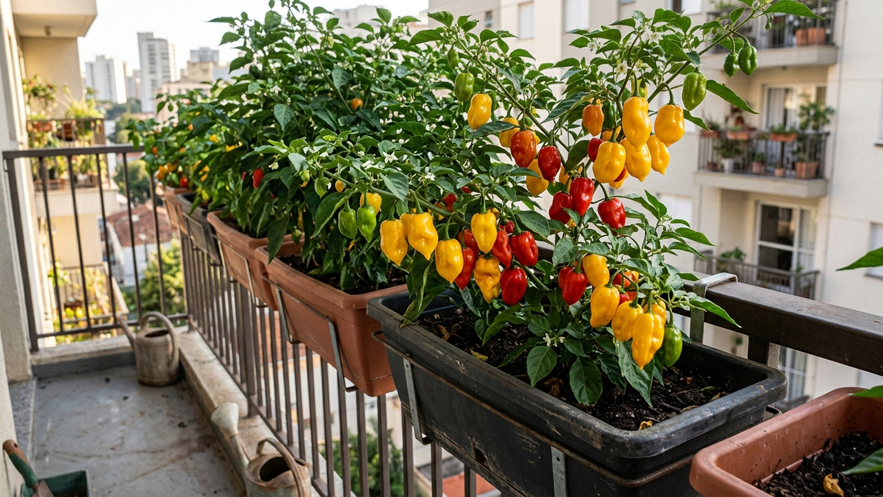 Cultivo de pimenta-de-cheiro cabocla em floreiras: a variedade super aromática e sem ardência ideal para cultivar na varanda