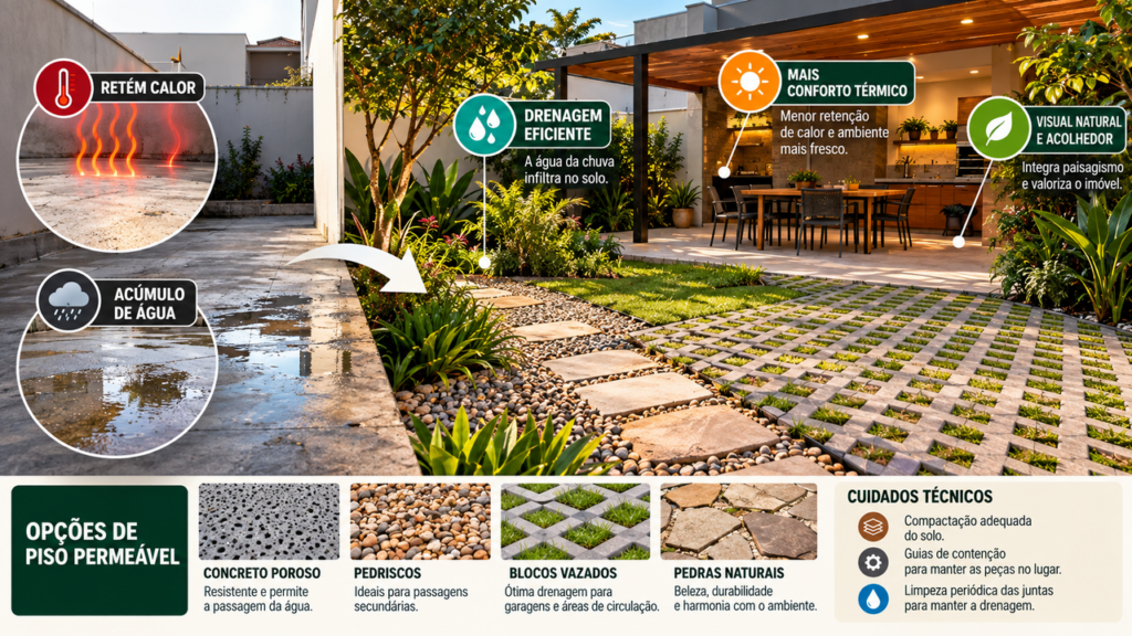 Diga adeus ao concreto no quintal: solução que fez sucesso nos anos 70 retorna renovada e começa a conquistar espaço nas construções modernas
