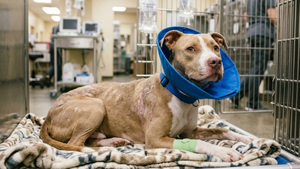 Pitbull resgatada com apenas 6 semanas perto de contêineres de lixo cresce, vira cadela de terapia e passa a ajudar estudantes com ansiedade e dificuldades emocionais