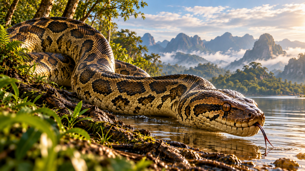 Fóssil de uma piton gigantesca revela uma serpente de quase 4 metros que dominava os ecossistemas há centenas de milhares de anos