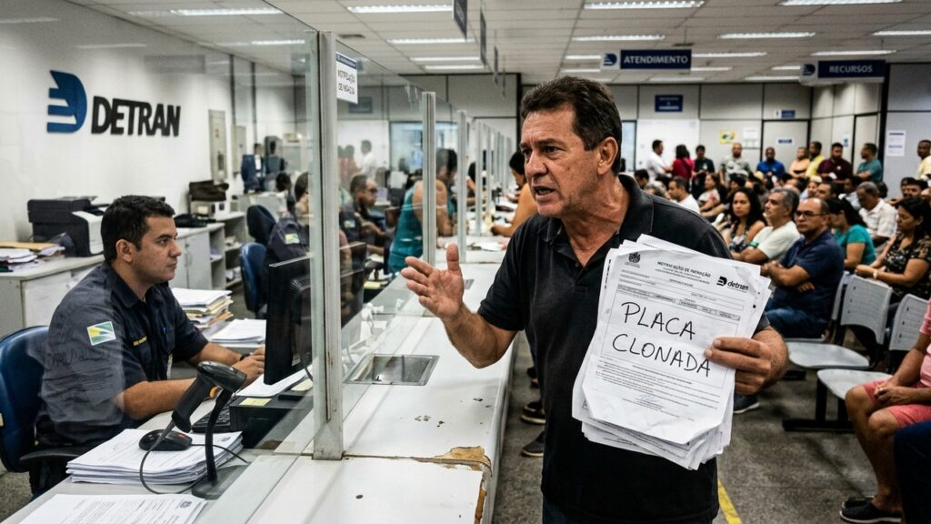 Homem descobre 15 multas em estado onde nunca esteve, prova clonagem de placa e Justiça manda cancelar débitos e emitir novo documento